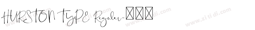HURSTON TYPE Regular字体转换